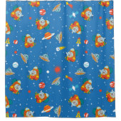 Dr. Seuss | Kat in het Pet Ruimtepatroon Douchegordijn (Voorkant)