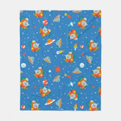 Dr. Seuss | Kat in het Pet Ruimtepatroon Fleece Deken (Voorkant)