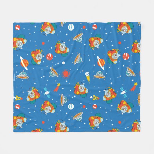 Dr. Seuss | Kat in het Pet Ruimtepatroon Fleece Deken (Voorkant (Horizontaal))