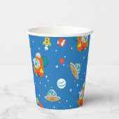 Dr. Seuss | Kat in het Pet Ruimtepatroon Papieren Bekers (Achterkant)