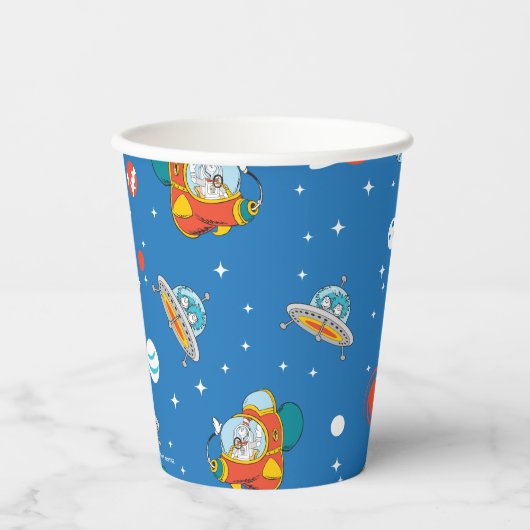 Dr. Seuss | Kat in het Pet Ruimtepatroon Papieren Bekers (Voorkant)