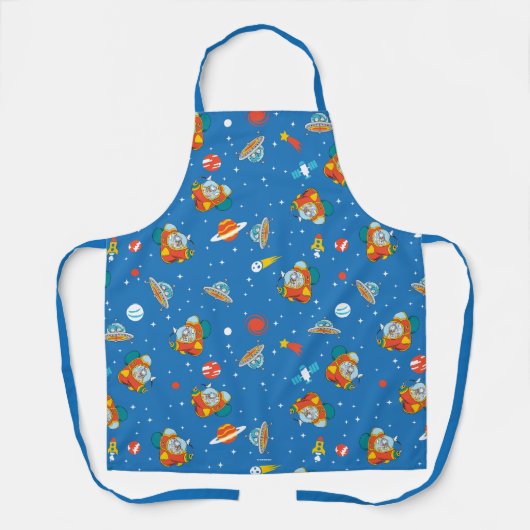 Dr. Seuss | Kat in het Pet Ruimtepatroon Schort (Voorkant)