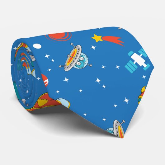Dr. Seuss | Kat in het Pet Ruimtepatroon Stropdas (Opgerold)