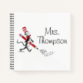 Dr. Seuss | Kat in het Pet Schriftelijke Naam Notitieboek (Voorkant)