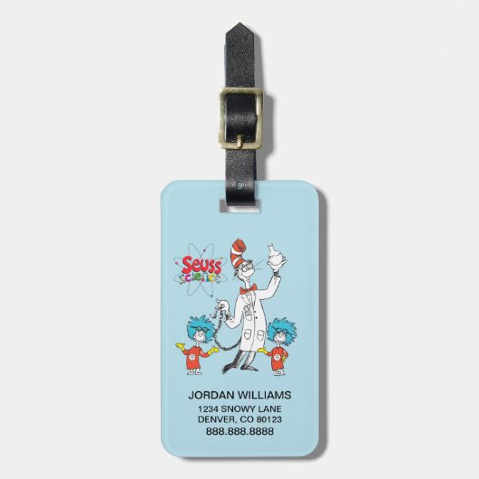 Dr. Seuss | Kat in het Pet Seuss Science Bagagelabel (Voorkant verticaal)