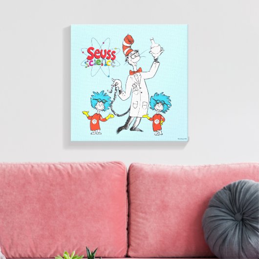 Dr. Seuss | Kat in het Pet Seuss Science Canvas Afdruk (Insitu (Woonkamer))