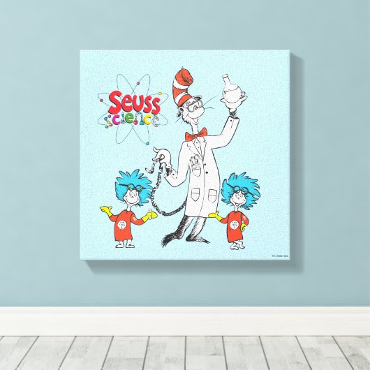 Dr. Seuss | Kat in het Pet Seuss Science Canvas Afdruk (Insitu (Houten vloer))