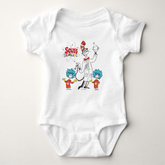 Dr. Seuss | Kat in het Pet Seuss Science Romper (Voorkant)