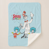 Dr. Seuss | Kat in het Pet Seuss Science Sherpa Deken (Voorkant)