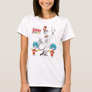 Dr. Seuss Kat in het Pet Seuss Science T-shirt