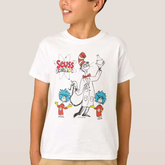 Dr. Seuss | Kat in het Pet Seuss Science T-shirt (Voorkant)