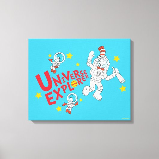Dr. Seuss | Kat in het Pet Universe Explorer Canvas Afdruk (Voorkant)