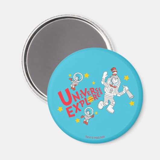 Dr. Seuss | Kat in het Pet Universe Explorer Magneet (Voorkant / Achterkant)