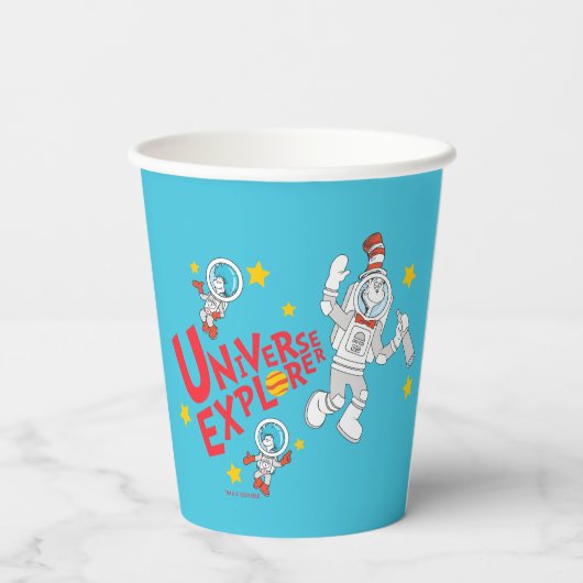 Dr. Seuss | Kat in het Pet Universe Explorer Papieren Bekers (Achterkant)