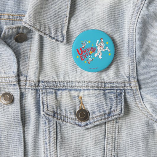 Dr. Seuss | Kat in het Pet Universe Explorer Ronde Button 5,7 Cm (In situ)