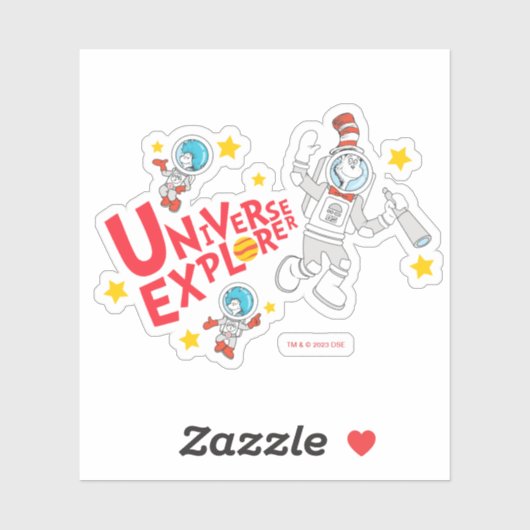Dr. Seuss | Kat in het Pet Universe Explorer Sticker (Vel)