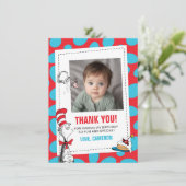 Dr. Seuss | Katten in het Pet van de verjaardag Bedankkaart (Staand voorkant)