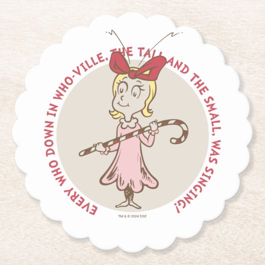 Dr. Seuss | knijpen | Cindy-Lou Who - Schattige qu Kartonnen Onderzetters (Voorkant)