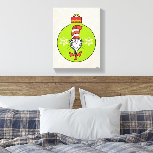 Dr. Seuss | knijpen | Kat in het Pet Ornament Canvas Afdruk (Insitu (Slaapkamer))
