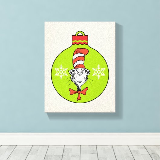 Dr. Seuss | knijpen | Kat in het Pet Ornament Canvas Afdruk (Insitu (Houten vloer))