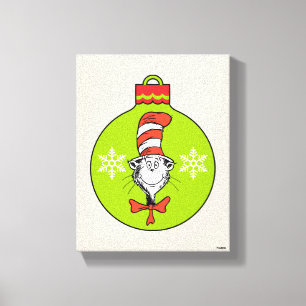 Dr. Seuss   knijpen   Kat in het Pet Ornament Canvas Afdruk