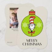 Dr. Seuss | knijpen | Kat in het Pet Ornament Feestdagenkaart (Voorkant / Achterkant)