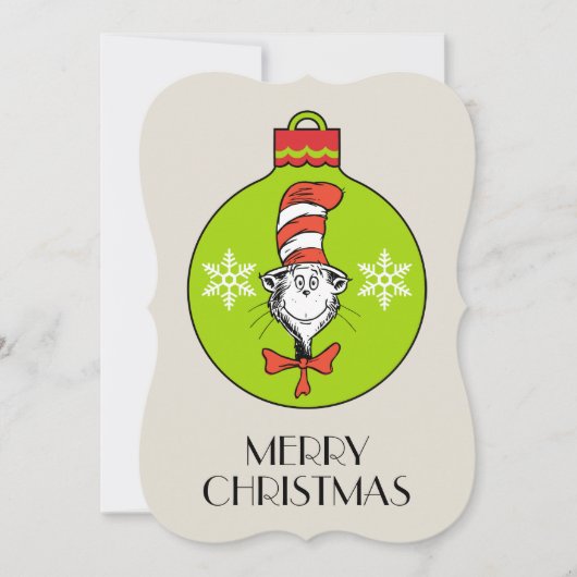 Dr. Seuss | knijpen | Kat in het Pet Ornament Feestdagenkaart (Voorkant)