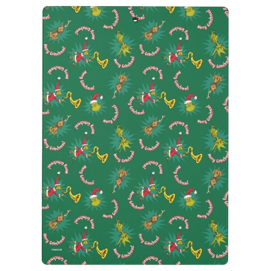Dr. Seuss | knijpen | Merry Grinchmas Pattern Klembord (Achterkant)