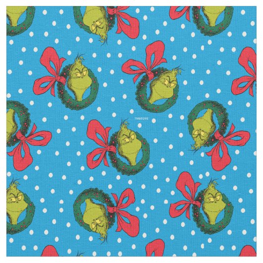 Dr. Seuss | knijpen | Merry Grinchmas Pattern Stof (Close Up)