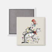 Dr. Seuss | knijpen | Mischievous Cat in de Ha Magneet (Voorkant / Achterkant)
