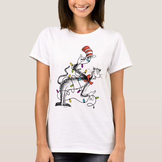 Dr. Seuss | knijpen | Mischievous Cat in de Ha T-shirt (Voorkant)