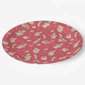 Dr. Seuss | knijpen | Rode Kerstmispatroon Papieren Bordje (Gekanteld)