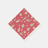 Dr. Seuss | knijpen | Rode Kerstmispatroon Servet (Hoek)