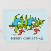 Dr. Seuss | knijpen | Thing One Thing Christmas Feestdagenkaart (Voorkant / Achterkant)