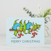 Dr. Seuss | knijpen | Thing One Thing Christmas Feestdagenkaart (Staand voorkant)