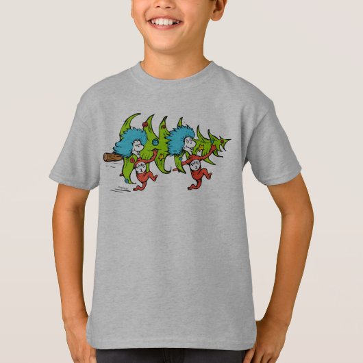 Dr. Seuss | knijpen | Thing One Thing Christmas T-shirt (Voorkant)