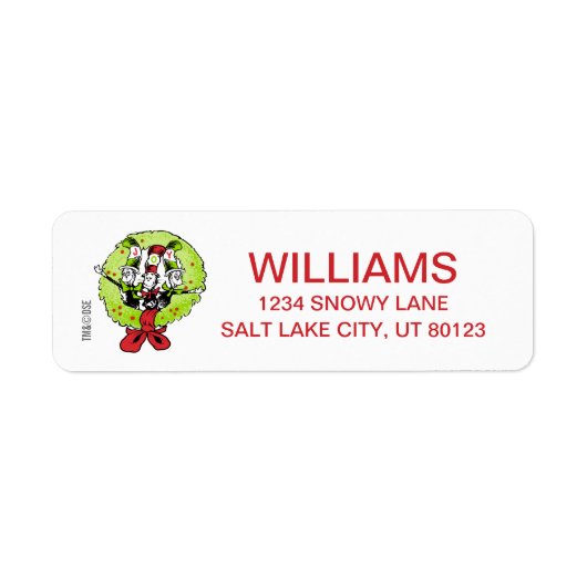 Dr. Seuss | knijpen | Who-ville Kerstvreugde Etiket (Voorkant)