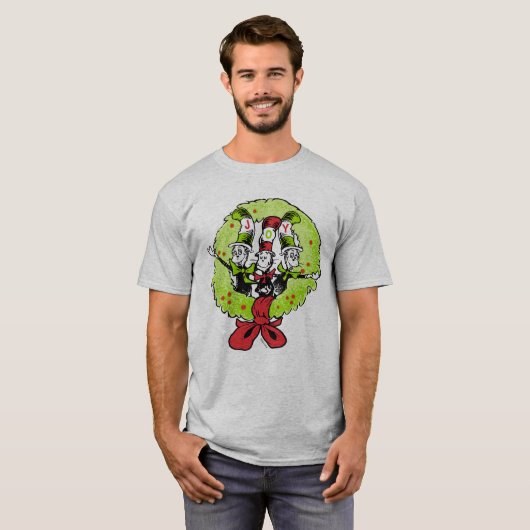Dr. Seuss | knijpen | Who-ville Kerstvreugde T-shirt (Voorkant volledig)