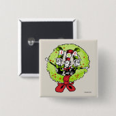 Dr. Seuss | knijpen | Who-ville Kerstvreugde Vierkante Button 5,1 Cm (Voorkant /achterkant)