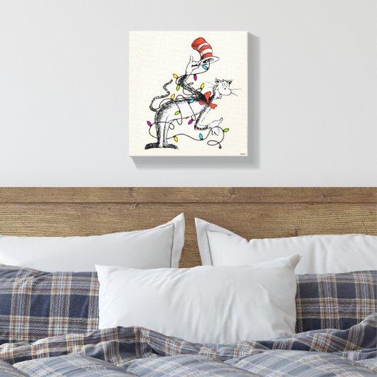 Dr. Seuss | Kwijting in de Pet Canvas Afdruk (Insitu (Slaapkamer))