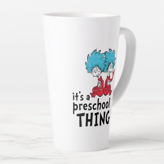 Dr. Seuss | Leraar Het is een kleuterschool ding Latte Mok (Rechterhoek)