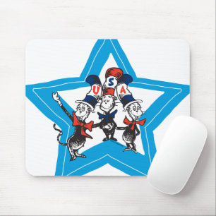 Dr. Seuss   Little Cats USA Hats Grafisch Muismat