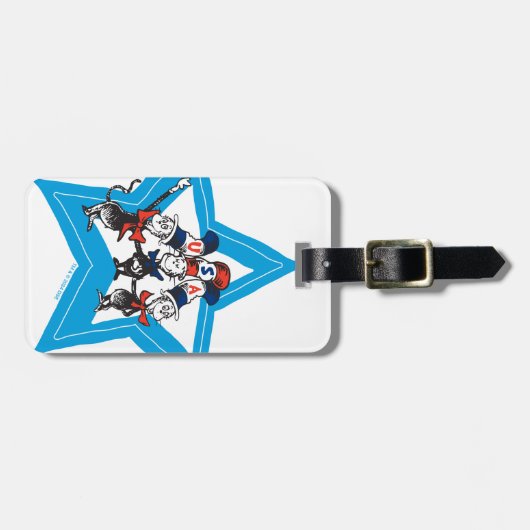 Dr. Seuss | Little Cats USA Petten Bagagelabel (Voorkant horizontaal)