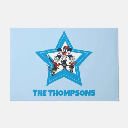 Dr. Seuss | Little Cats USA Petten Deurmat (Voorkant)