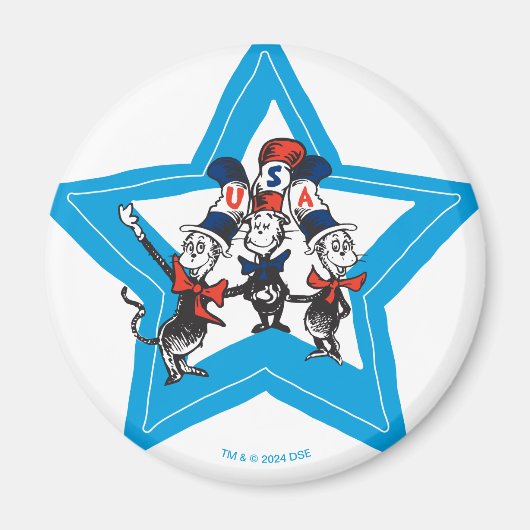 Dr. Seuss | Little Cats USA Petten Magneet (Voorkant)