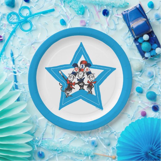 Dr. Seuss | Little Cats USA Petten Papieren Bordje (Feest)