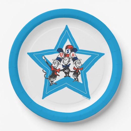 Dr. Seuss | Little Cats USA Petten Papieren Bordje (Voorkant)