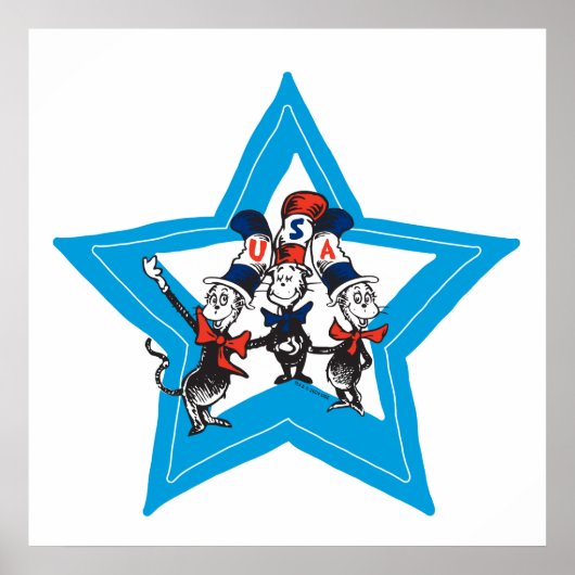 Dr. Seuss | Little Cats USA Petten Poster (Voorkant)