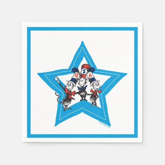 Dr. Seuss | Little Cats USA Petten Servet (Voorkant)