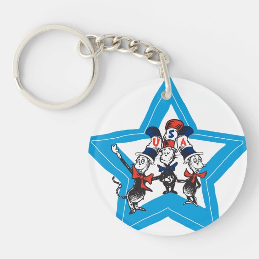 Dr. Seuss | Little Cats USA Petten Sleutelhanger (Voorkant)